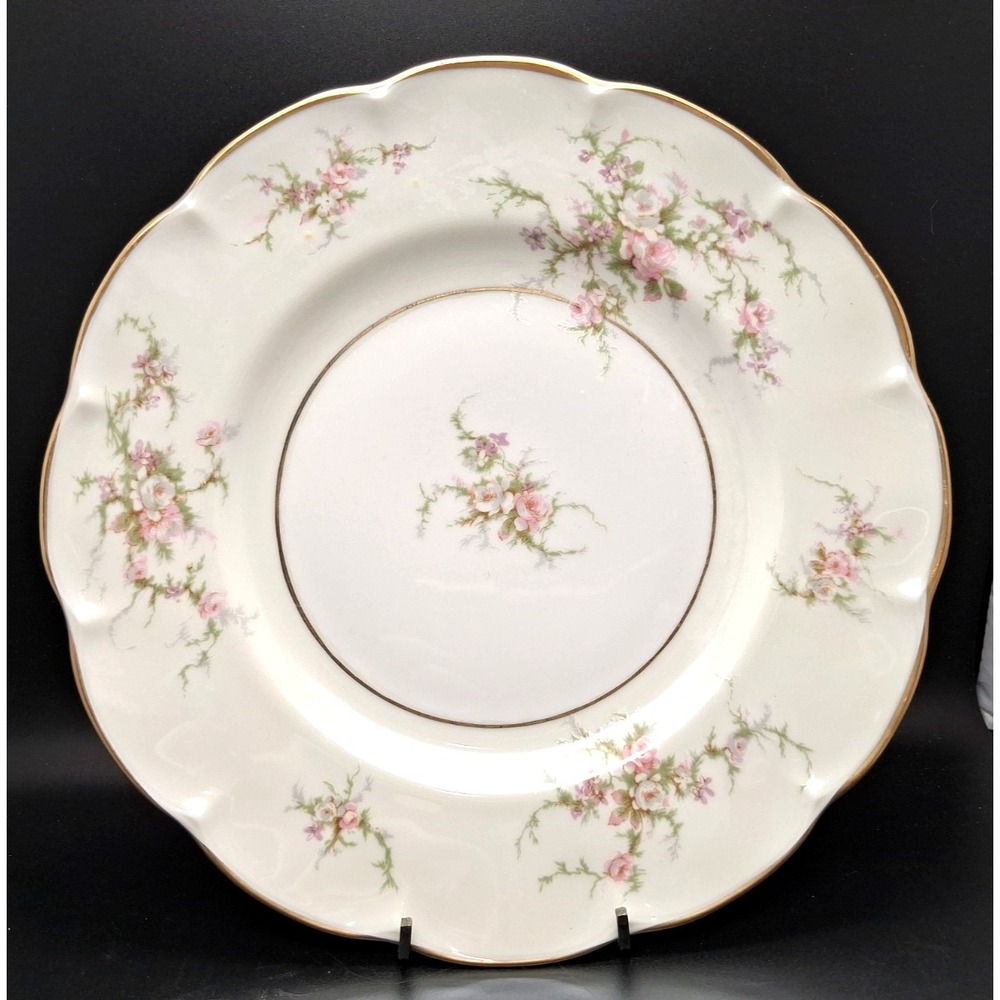 "Theodore Haviland of NY" ROSALINDE (FRANCE) Dinner Plates SET OF FOUR